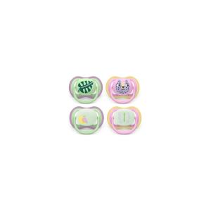 imagePhilips Avent Ultra Air Day amp Night Pacifiers  Orthodontic Design for Babies 618 Months GlowintheDark Version Soft Silicone Symmetrical Nipple BPAfree 2 Sterilizing Cases 4 Pack SCF08732